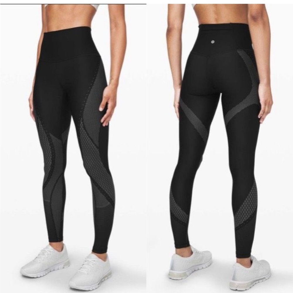 Lululemon Mapped Out High-Rise Tight 28" Black/Glacier Grey Women’s Size 8